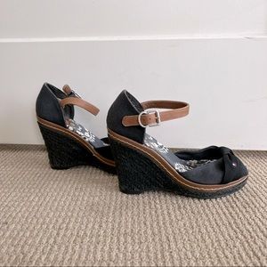 Tommy Hilfiger Elba Wedge Strap Sandals Navy Size 6